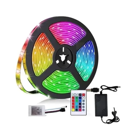 TIRA LED RGB 50X50 CON CONTROLADORA Y FUENTE - 5 METROS