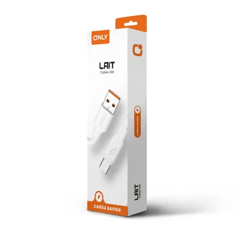 CABLE USB TIPO C MODO-128 LAIT - ONLY - BLANCO
