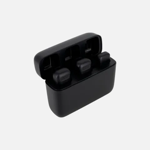 MICROFONO INALAMBRICO DOBLE CON ALMACENADOR DE CARGA MODV-003R - VARIOS - NEGRO