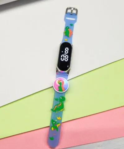 WATCH BAND KIDS DINOSAURIO C/LUCES MODV-003L - VARIOS - AZUL