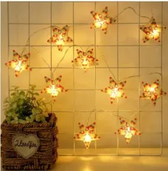 GUIRNALDA ESTRELLA ROSA 3MTS MODV-003G - VARIOS - LUZ CALIDA
