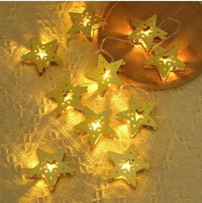 GUIRNALDA ESTRELLA DORADA 3MTS MODV-003G - VARIOS - LUZ CALIDA