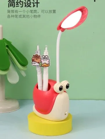 VELADOR INFANTIL CON PORTALAPIZ CARACOL MODV-00AO - VARIOS - ROJO