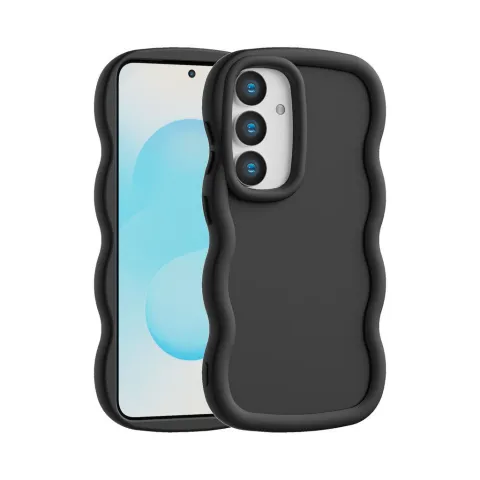 TPU MOD610 SILICONA WAVY - SAM A17 - ONLY - NEGRO