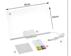 PIZARRA LED 20 X30 ACRILICA COLORES NEON