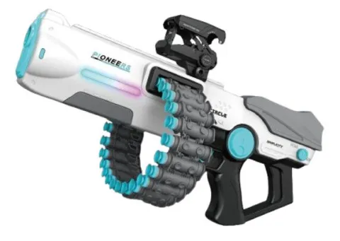 AMETRALLADORA AUTOMATICA LANZA DARDOS MODZ-00HF - ZUMO - BLANCO